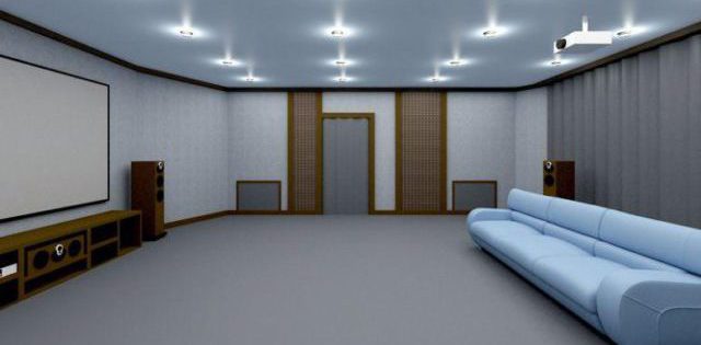 Визуализация домашнего кинотеатра по проекту.